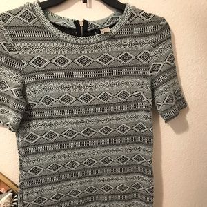 Aqua and Black pattern dress